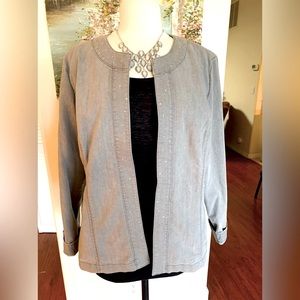 Chico's Light Gray Denim Jacket